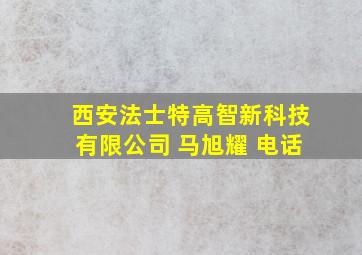 西安法士特高智新科技有限公司 马旭耀 电话